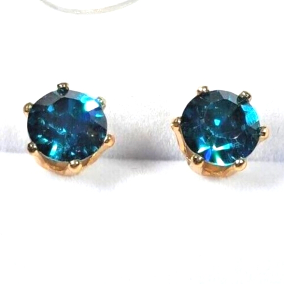 Swarvorski 2CT Stud Earrings pairs in jeweled colors NWOT and gift boxed - Picture 6 of 15